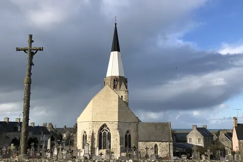 Enduits, joints et façades — monuments — Église de Blainville sur Mer.